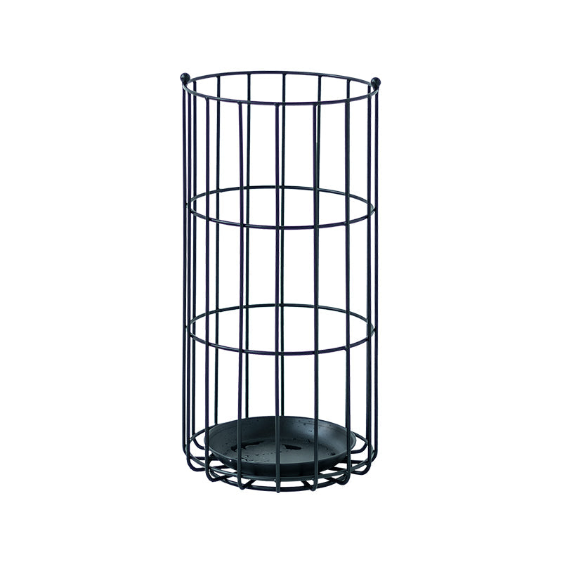 Porte-Parapluies en Métal Doré Ajouré avec Plateau Récolte-Gouttes pour Entrée Style Vintage Moderne