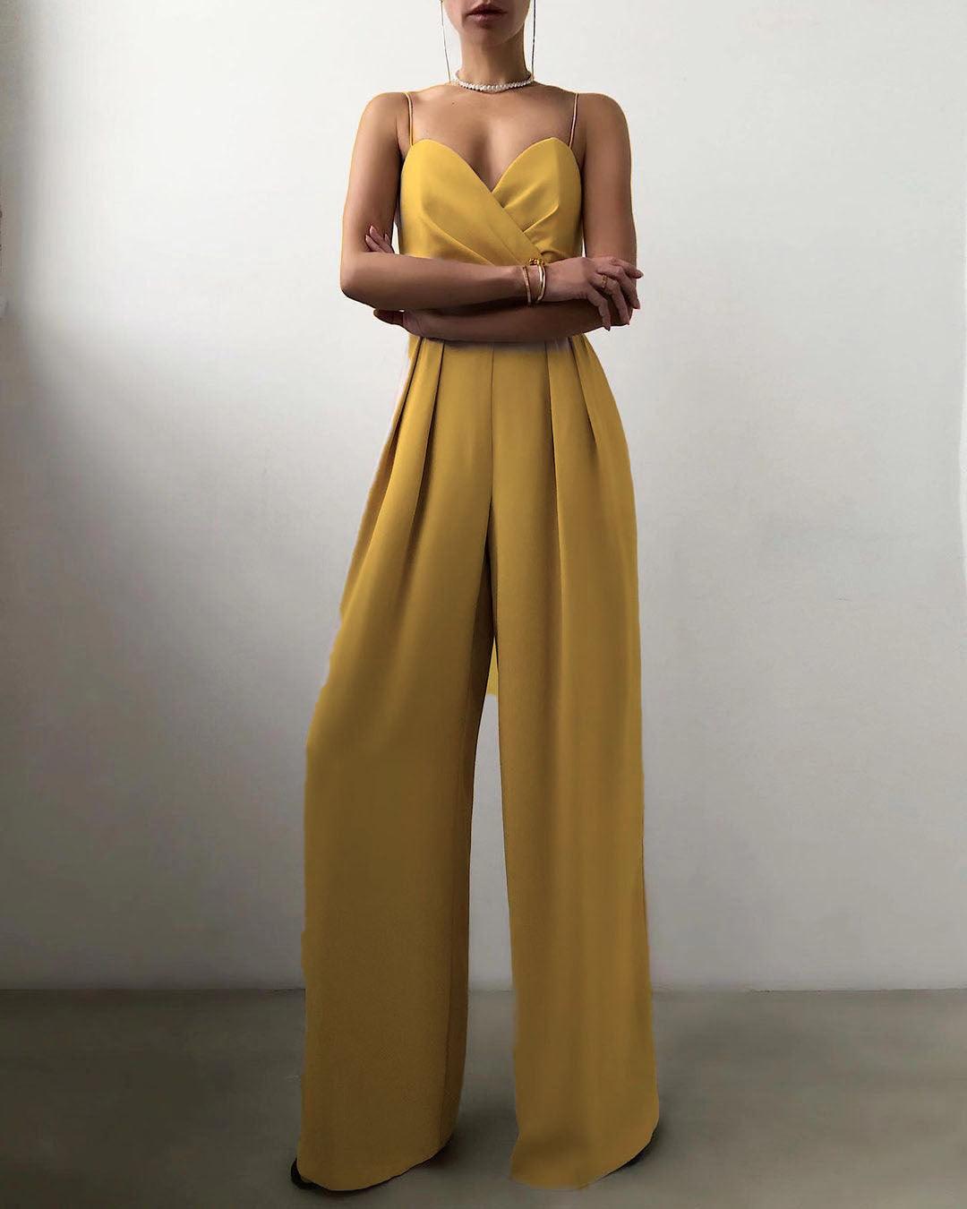 Combinaison Femme à Bretelles Spaghetti Taille Haute - Aurelles