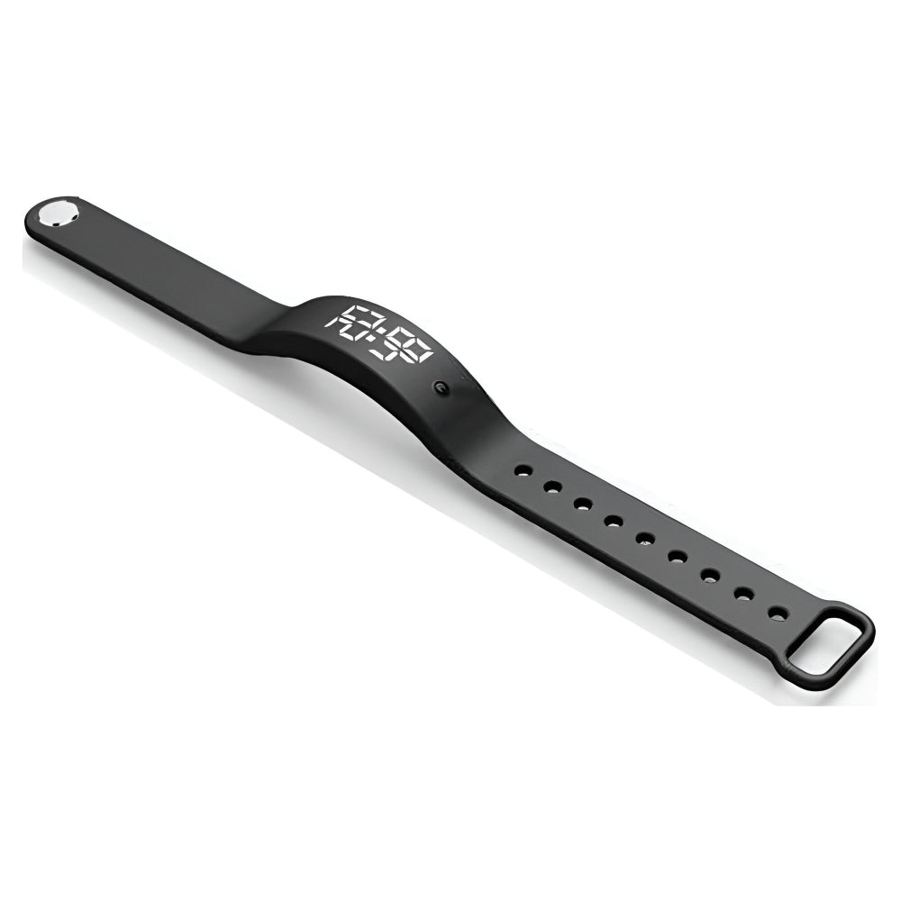 Bracelet Connecté Fitness en Silicone Étanche avec Affichage LED Notifications par Vibration pour Sport et Quotidien