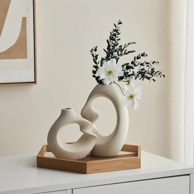 Velora – Ensemble de Vases Sculpturaux en Céramique