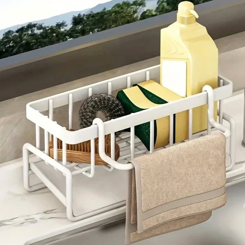 Terra – Égouttoir et Rangement Évier Moderne en Acier Inoxydable