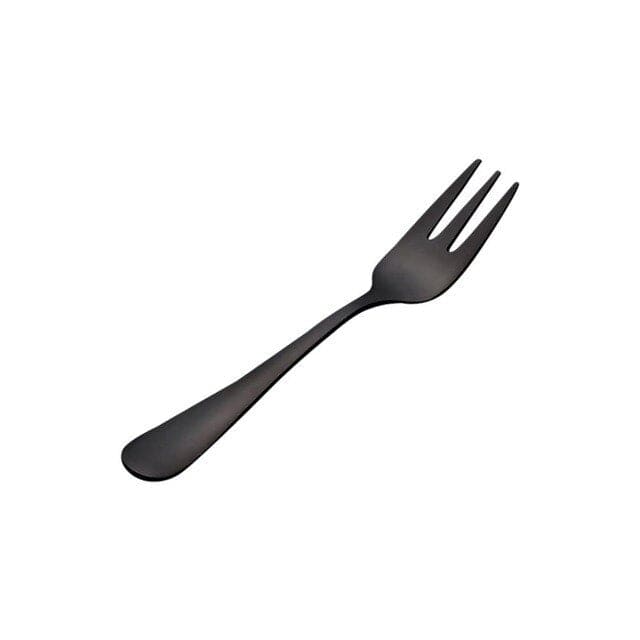 Ménagère Complète en Acier Inoxydable Noir Mat Couverts de Table Modernes pour Dîners et Réceptions
