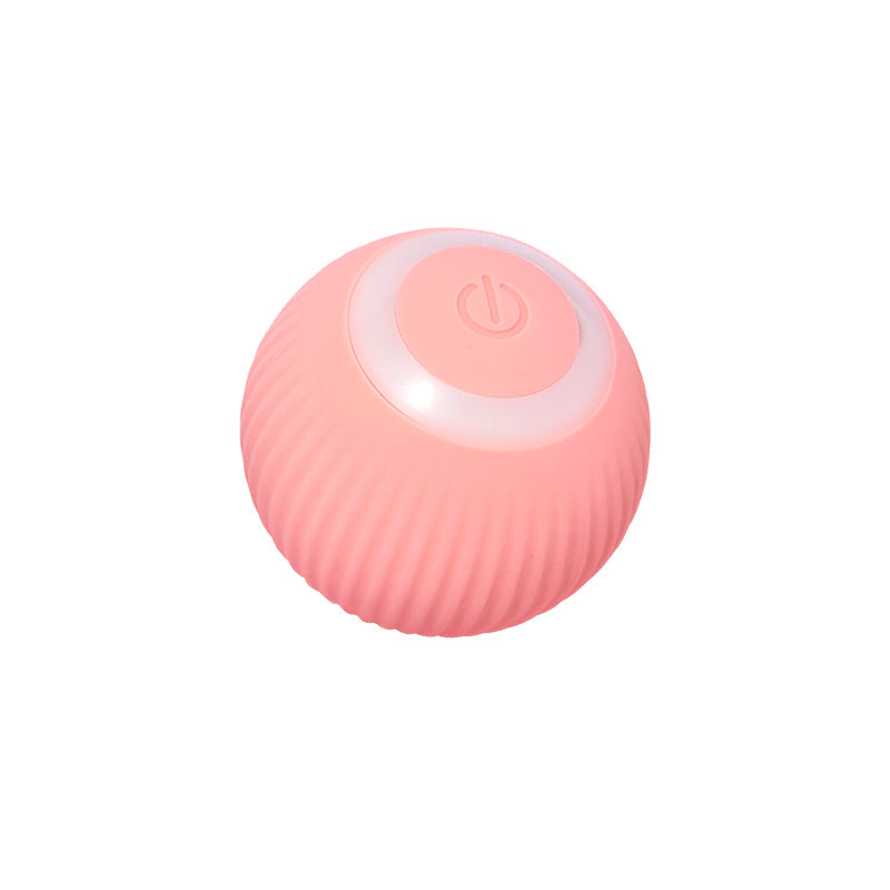 USB Rechargeable Automatic Cat Ball Toy with LED Light Motion Sensor and Obstacle Detection