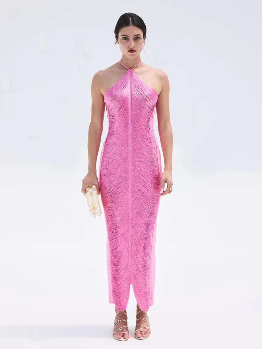 Robe à Franges Asymétriques Élégante pour Été féminin - Aurelles