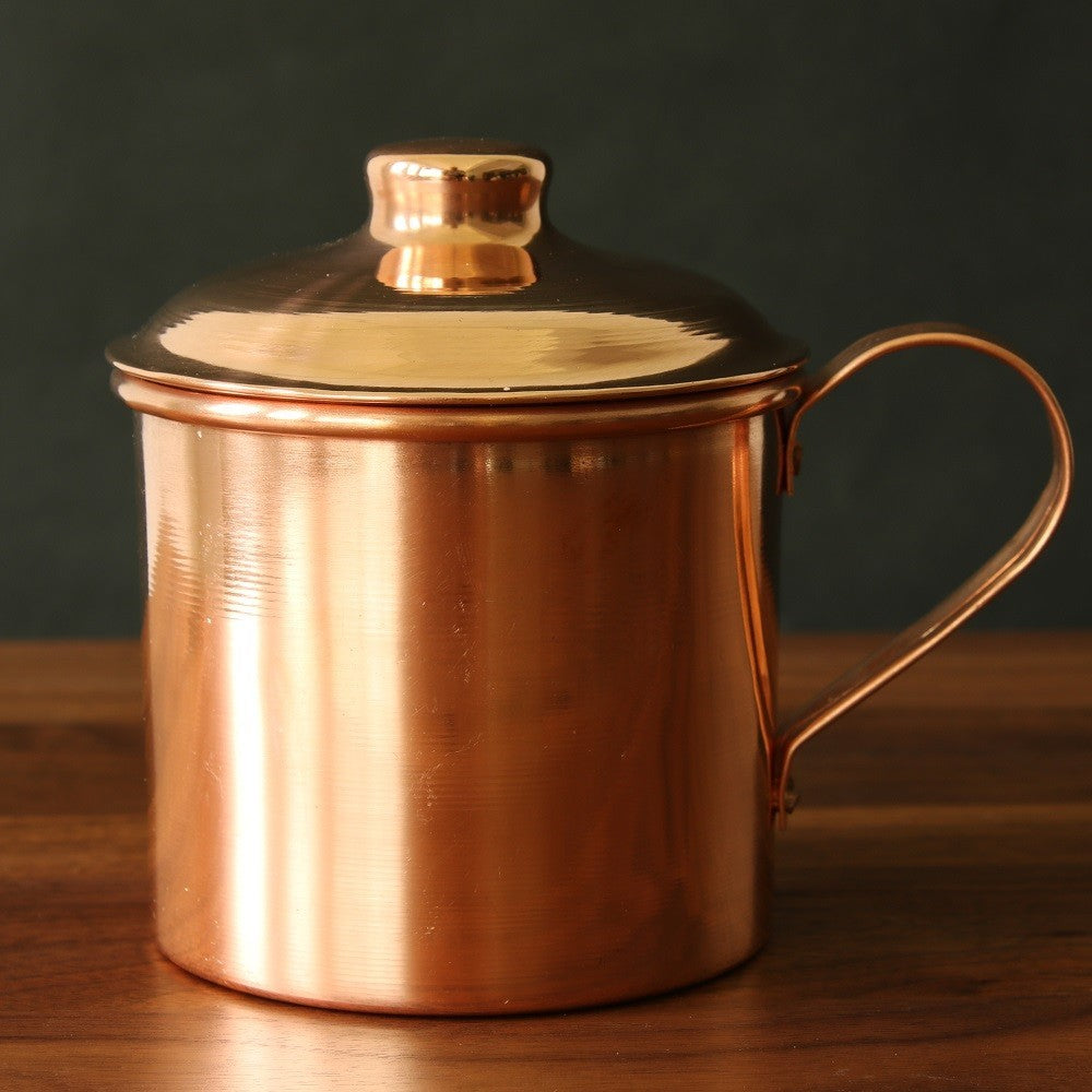Mug en Cuivre Véritable Fait Main pour Moscow Mule Café et Bière Style Artisanal
