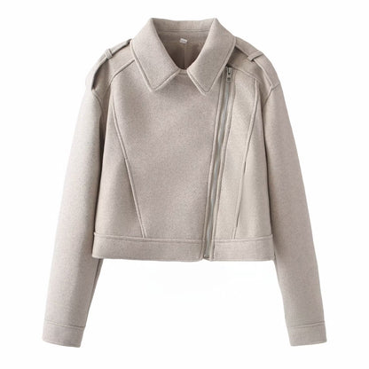 Veste Molletonnée Style Motard pour femmes - Aurelles