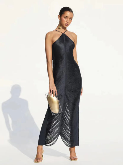 Robe à Franges Asymétriques Élégante pour Été féminin - Aurelles