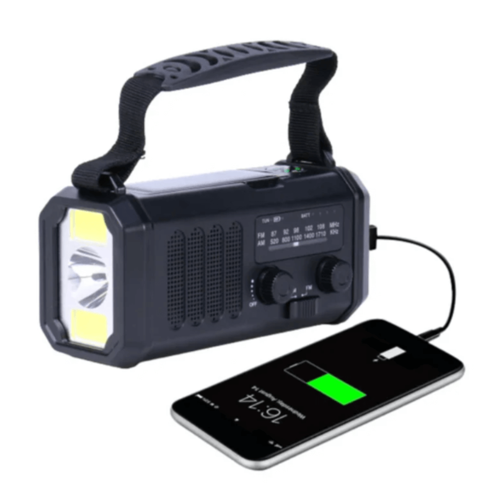 Solara – Radio d’Urgence Multifonctionnelle 10,000mAh avec Énergie Solaire et Dynamique