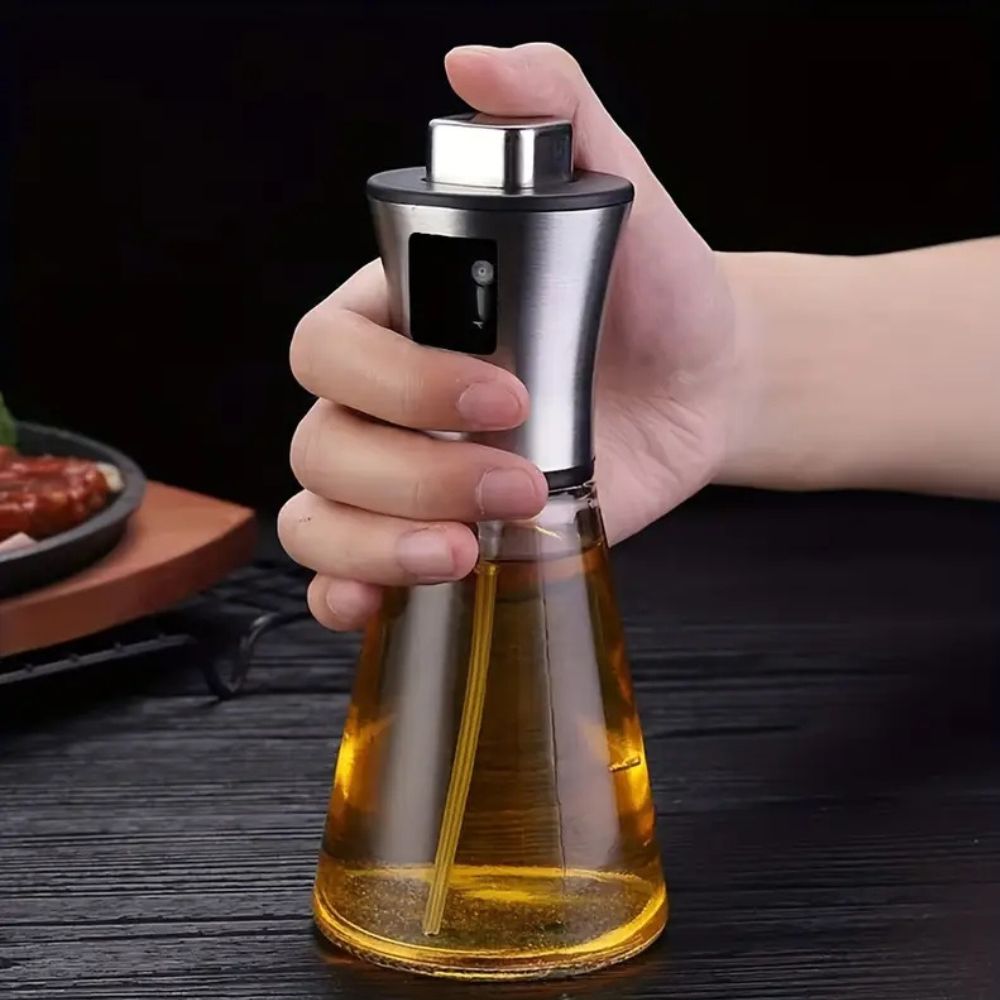 Orion – Flacon Vaporisateur d’Huile en Verre et Acier Inoxydable Précis et Élégant