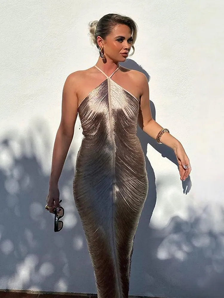 Robe à Franges Asymétriques Élégante pour Été féminin - Aurelles