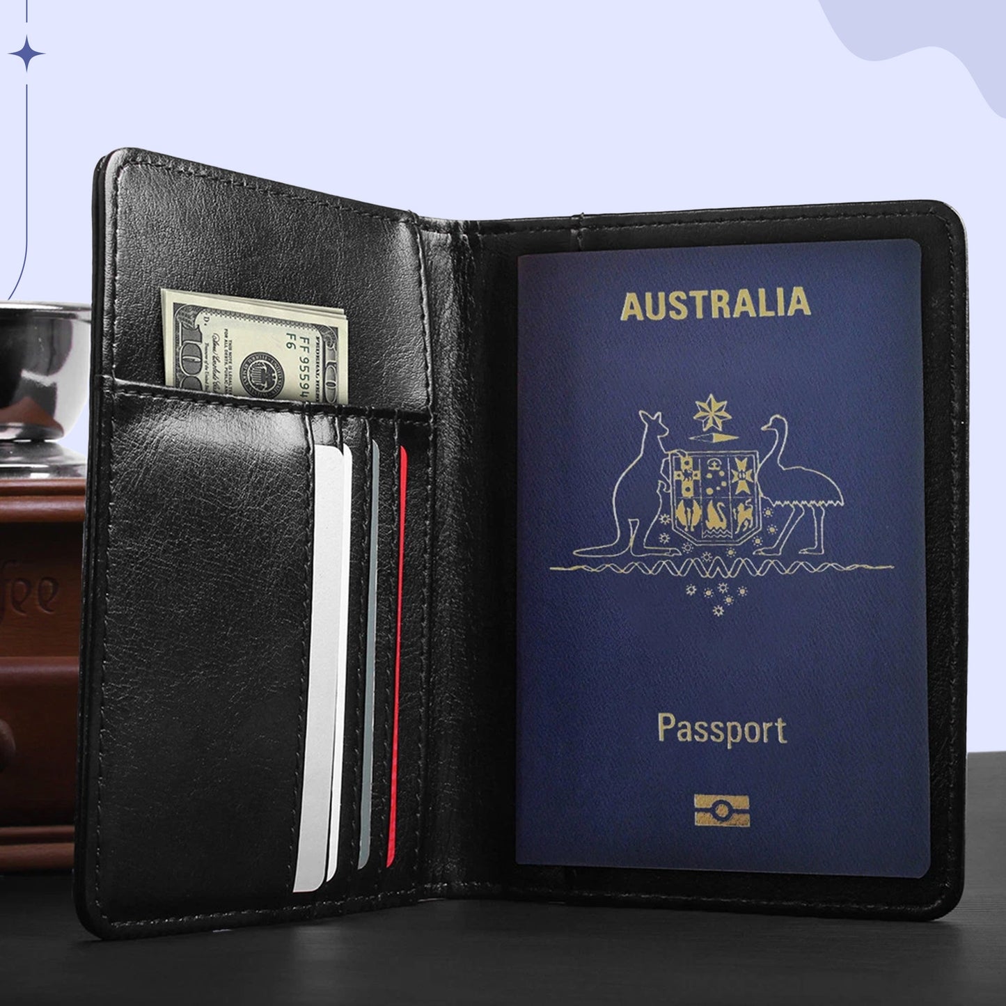 Velora – Portefeuille Passeport de Voyage Compact et Sécurisé