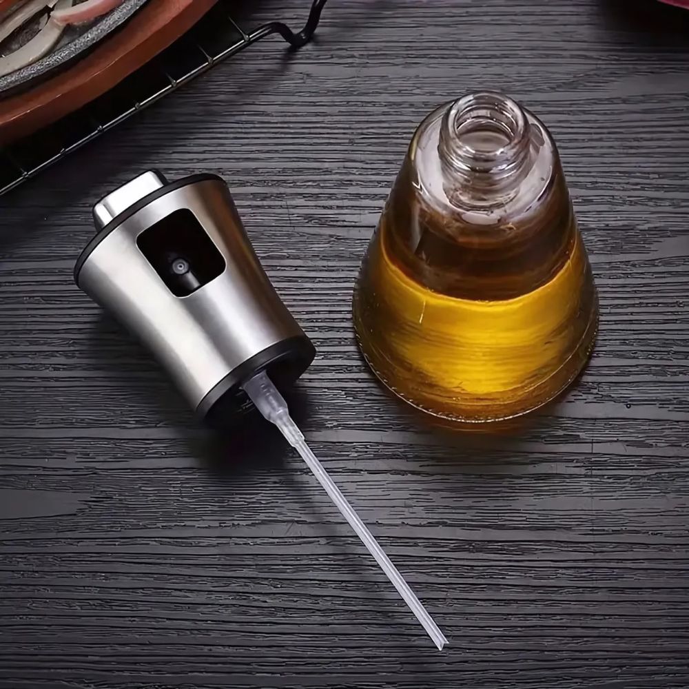 Orion – Flacon Vaporisateur d’Huile en Verre et Acier Inoxydable Précis et Élégant