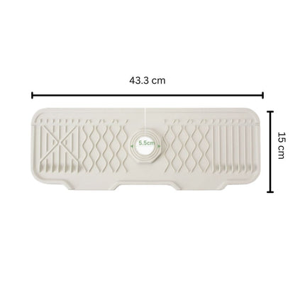 Velora – Tapis de Lavabo en Caoutchouc Incliné Pratique et Antidérapant