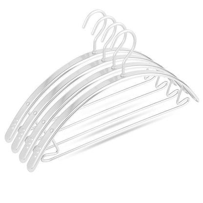 Cintres en Aluminium Arrondis pour Vêtements, Épaules Anti-Marques, Profil Fin Antidérapant avec Barre pour Pantalons
