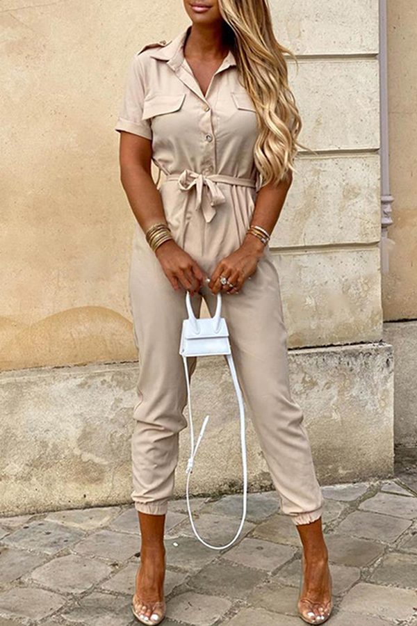 Combinaison Femme Avec Ceinture Et Col Châle Élégante - Aurelles