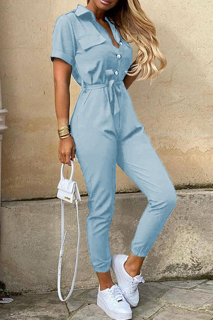 Combinaison Femme Avec Ceinture Et Col Châle Élégante - Aurelles