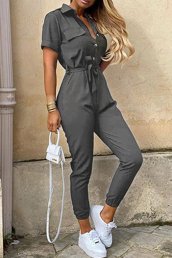 Combinaison Femme Avec Ceinture Et Col Châle Élégante - Aurelles