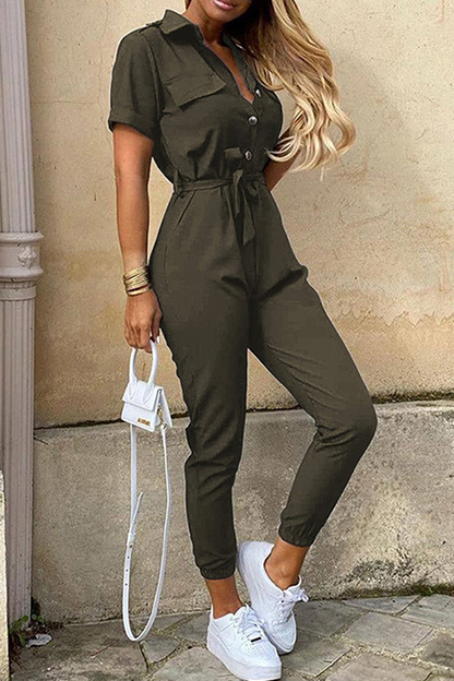 Combinaison Femme Avec Ceinture Et Col Châle Élégante - Aurelles