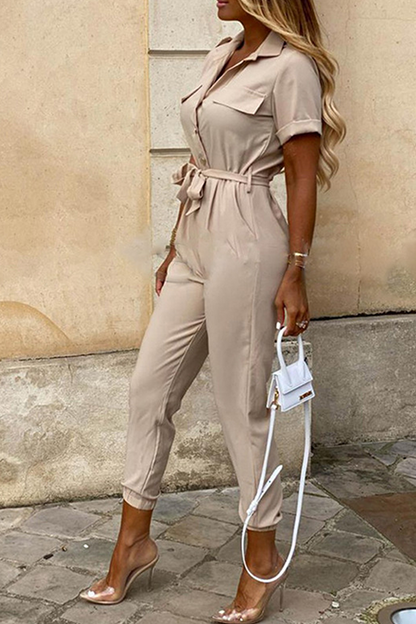 Combinaison Femme Avec Ceinture Et Col Châle Élégante - Aurelles