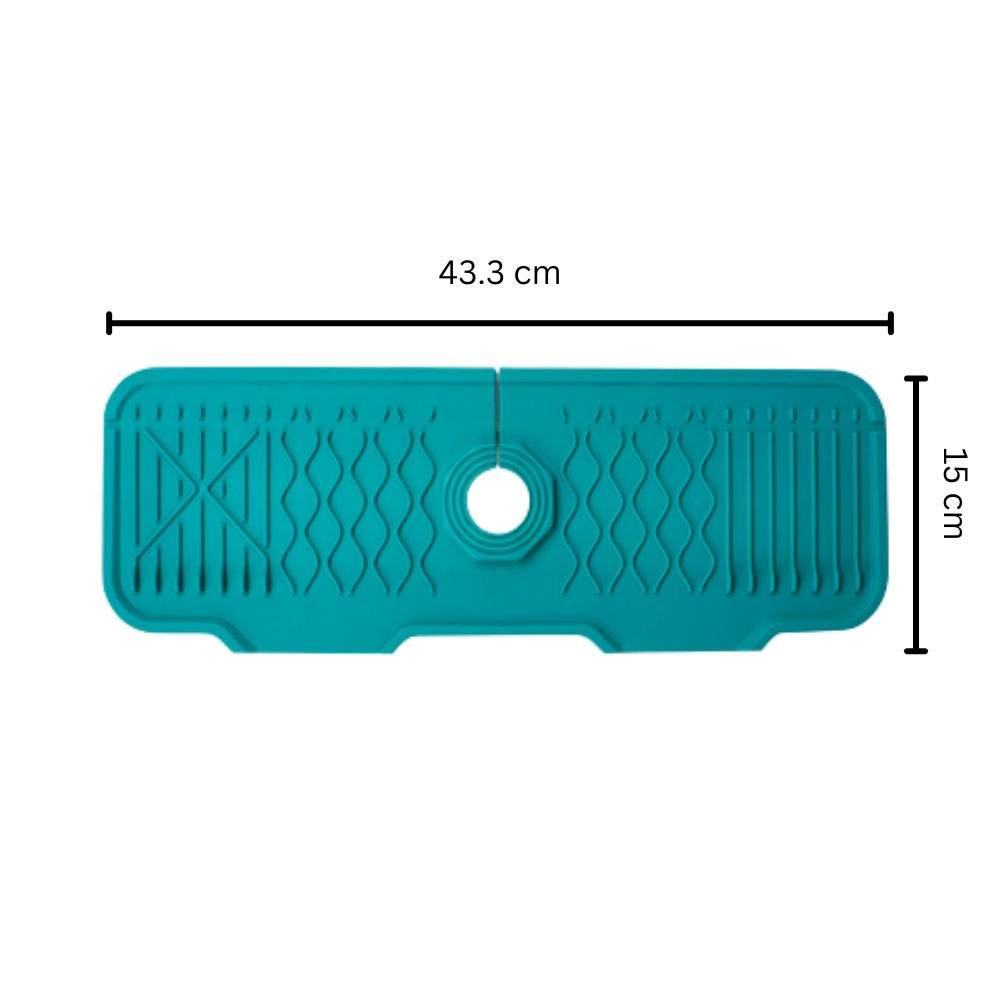 Velora – Tapis de Lavabo en Caoutchouc Incliné Pratique et Antidérapant