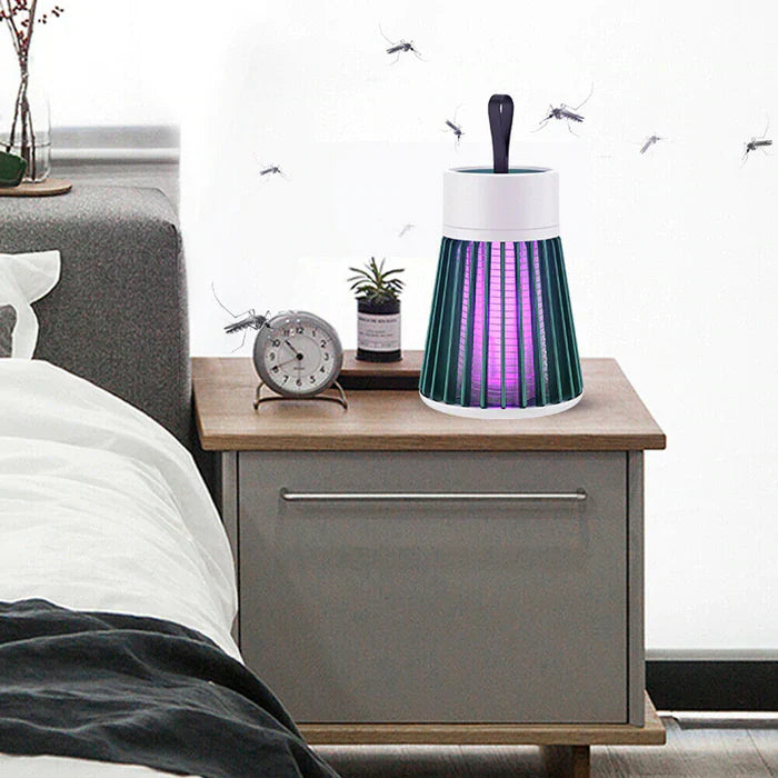 Lampe Anti-Moustique Électrique Portable à Lumière UV Rechargeable USB pour Intérieur et Extérieur