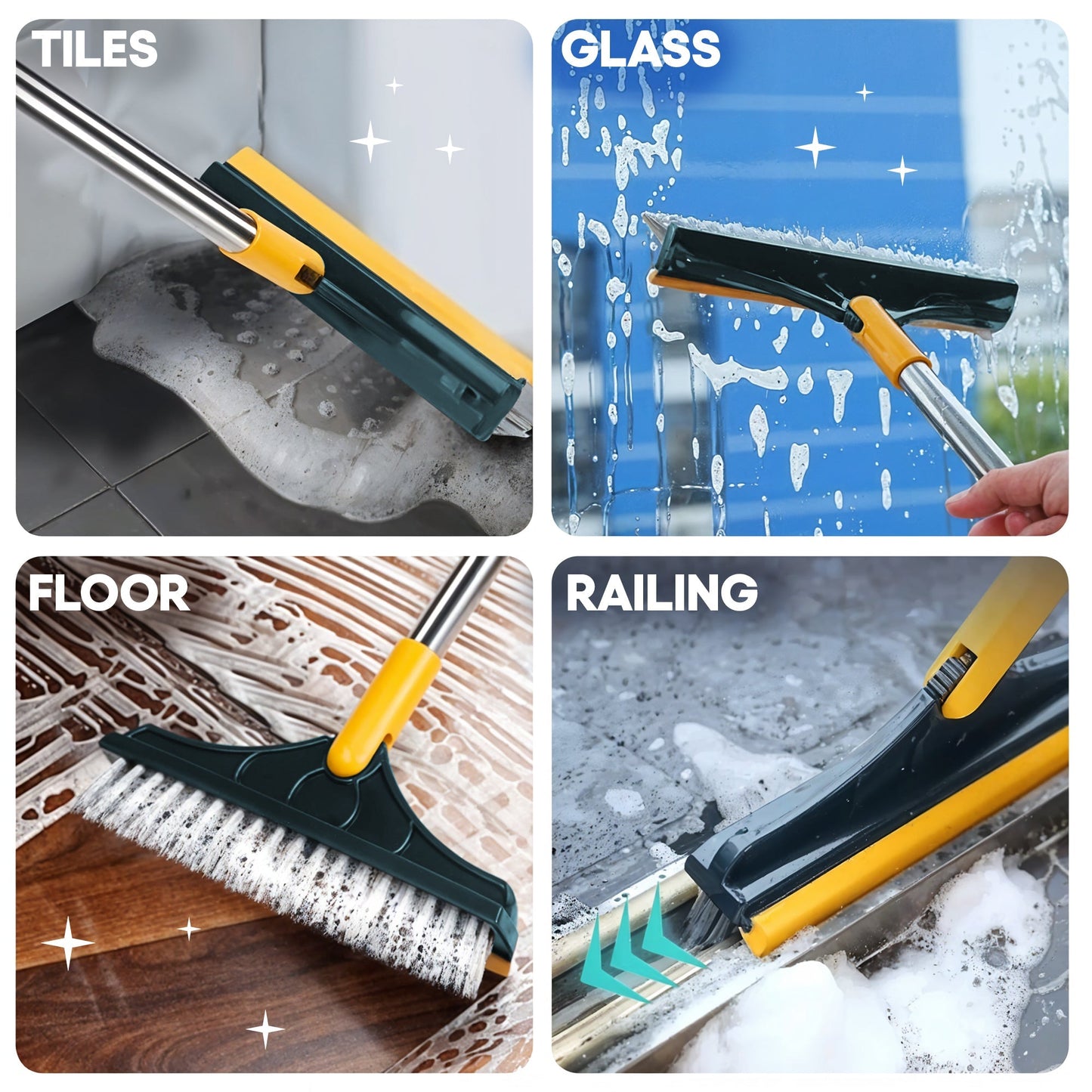 Mistral – 2-in-1 Rotating and Ergonomic Floor Cleaning Brush