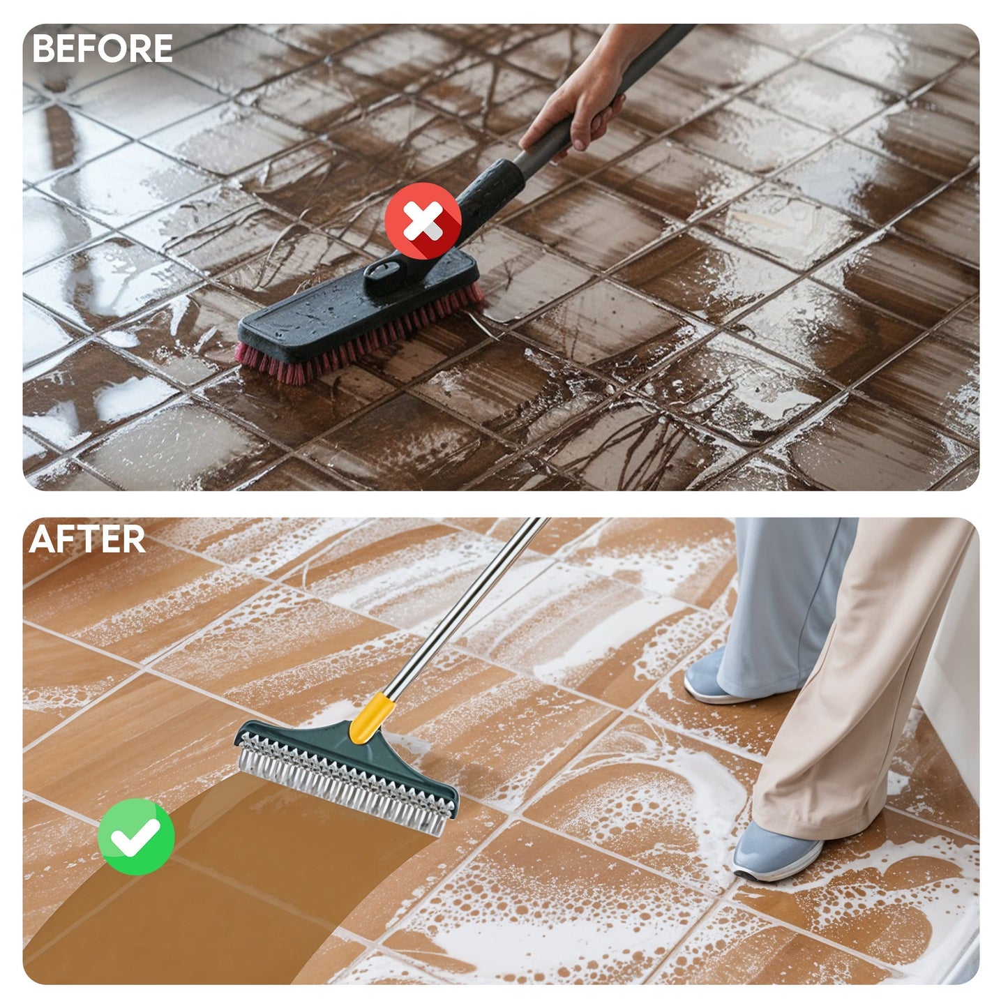 Mistral – 2-in-1 Rotating and Ergonomic Floor Cleaning Brush
