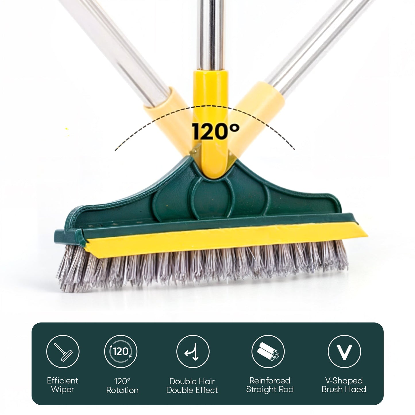 Mistral – 2-in-1 Rotating and Ergonomic Floor Cleaning Brush