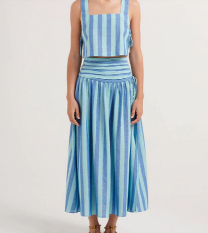 Women's Two-Piece Striped Set - Elegance and Comfort