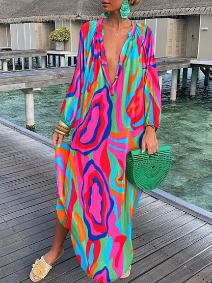 Robe d'été pour femmes - Robe imprimée élégante pour femmes