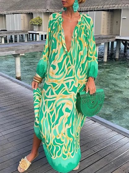 Robe d'été pour femmes - Robe imprimée élégante pour femmes