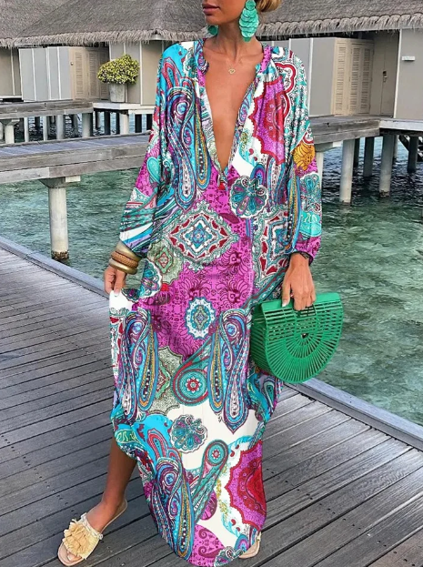 Robe d'été pour femmes - Robe imprimée élégante pour femmes