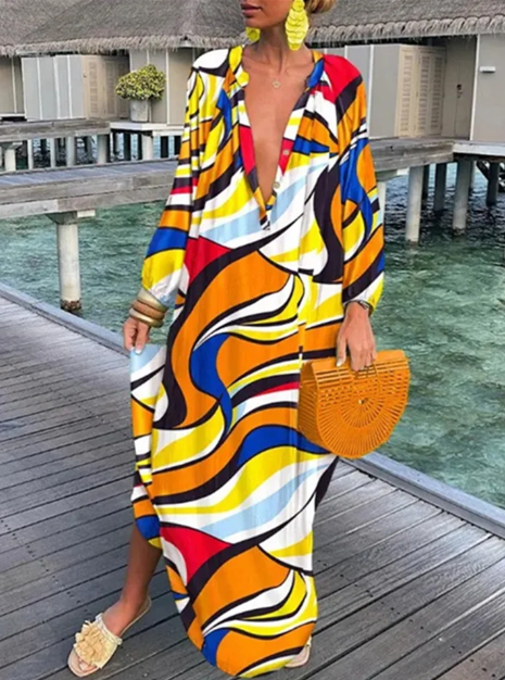 Robe d'été pour femmes - Robe imprimée élégante pour femmes