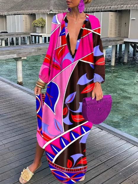 Robe d'été pour femmes - Robe imprimée élégante pour femmes