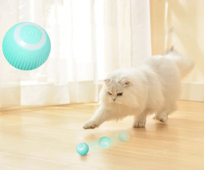 Balle Interactive Automatique pour Chat Rechargeable USB avec Lumière LED Capteur de Mouvement et Détection d'Obstacles