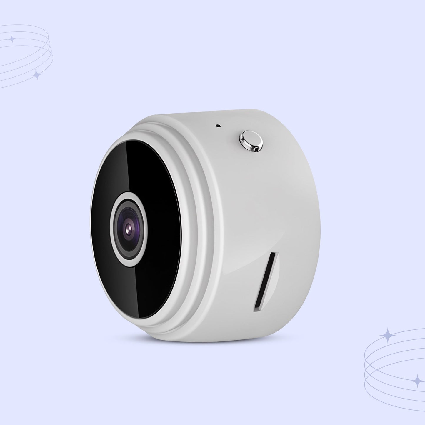 Mini Caméra de Surveillance Wi-Fi Intérieure Full HD 1080p avec Vision Nocturne Détection de Mouvement et Alertes en Temps Réel