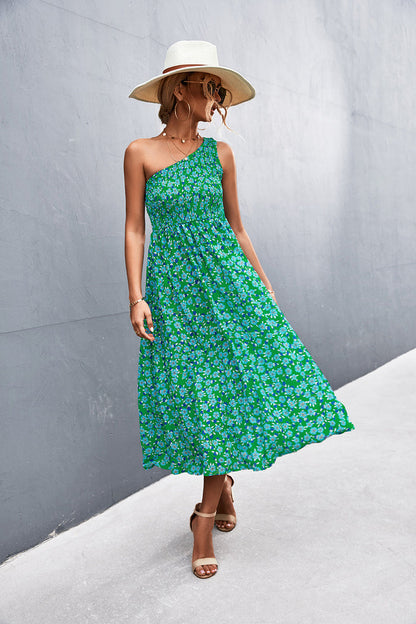 Robe à Fleurs Décolletée pour Femmes