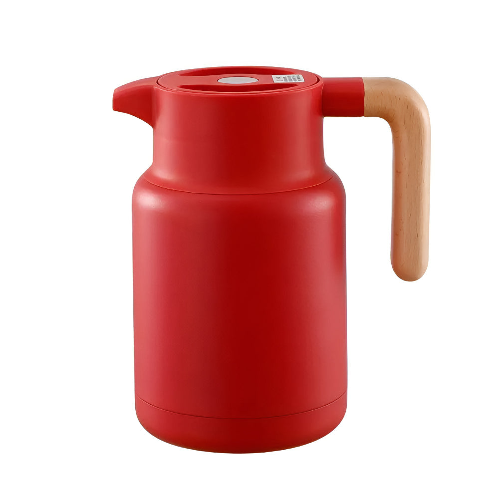 Terra – Carafe Thermique Élégante à Poignée en Bois