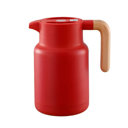 Terra – Carafe Thermique Élégante à Poignée en Bois