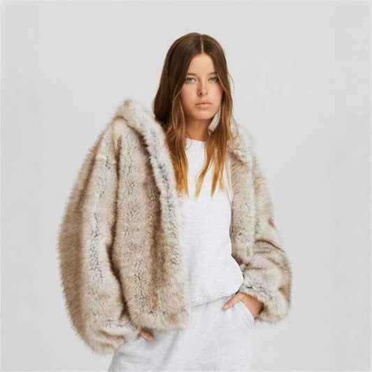 Manteau Chaud en Fausse Fourrure - Aurelles