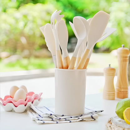 Soléra – Ensemble d’Ustensiles de Cuisine en Silicone Minimalistes et Durables