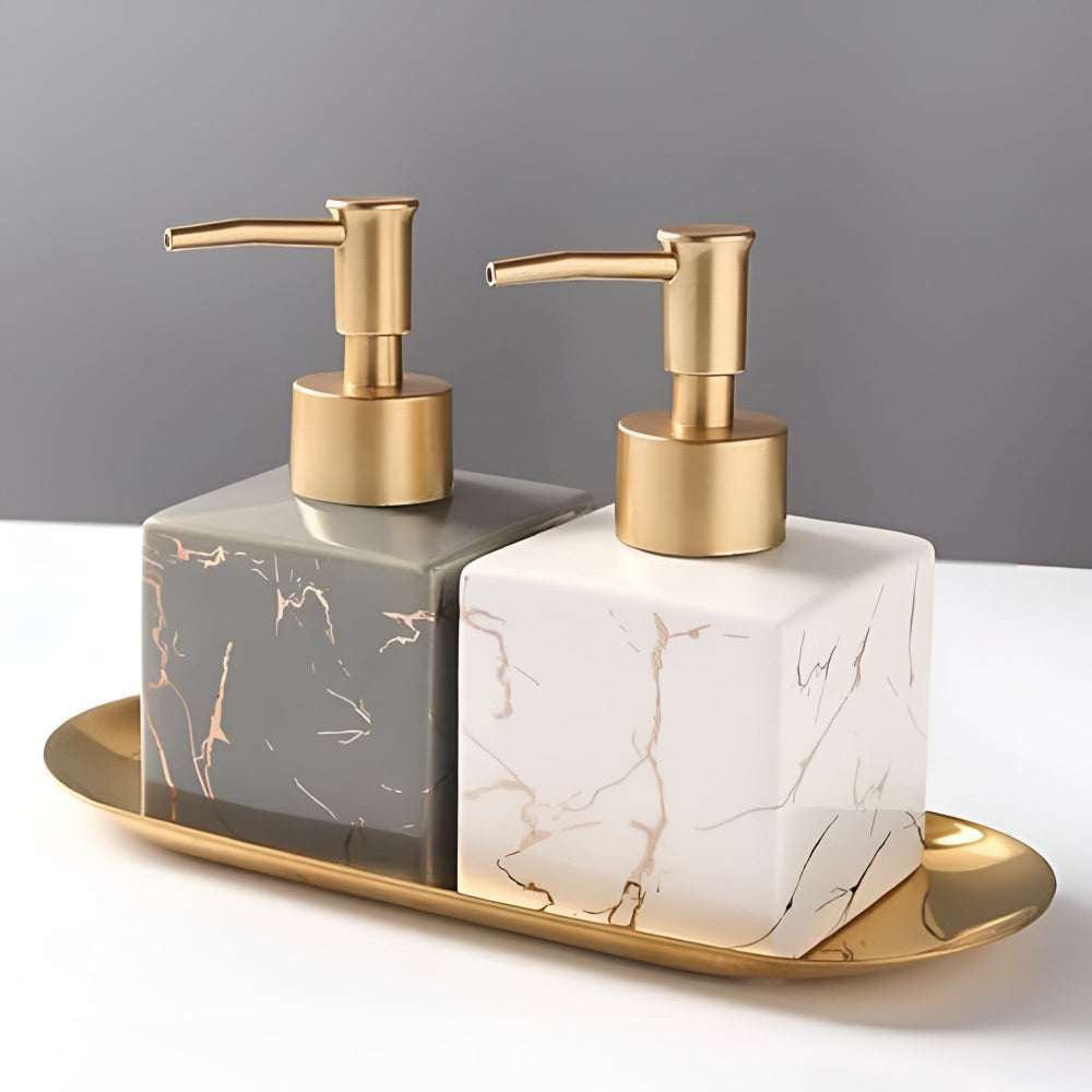 Lunara – Distributeur de Savon en Marbre Élégant et Pratique