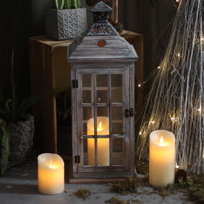 Lanterne Décorative de Sol en Bambou Tressé Forme Pyriforme avec Anse pour Bougie Style Bohème Intérieur et Extérieur