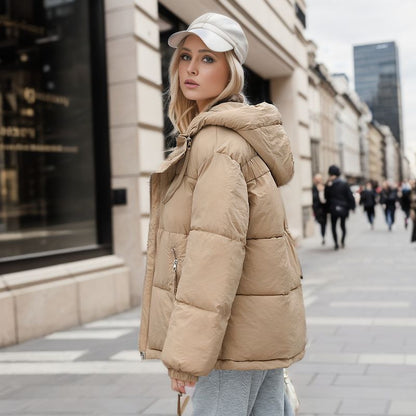 Doudoune Courte Épaisse avec Capuche – Style Chic et Confortable - Aurelles