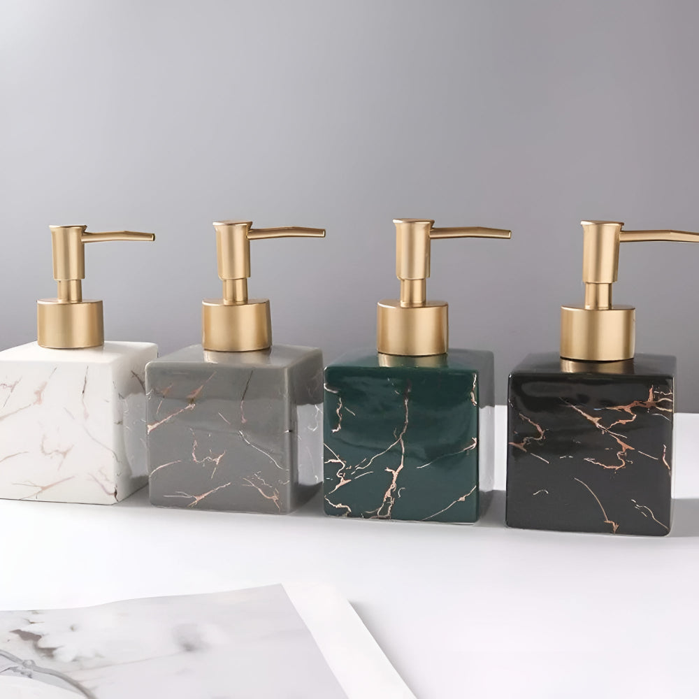 Lunara – Distributeur de Savon en Marbre Élégant et Pratique