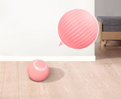 Balle Interactive Automatique pour Chat Rechargeable USB avec Lumière LED Capteur de Mouvement et Détection d'Obstacles