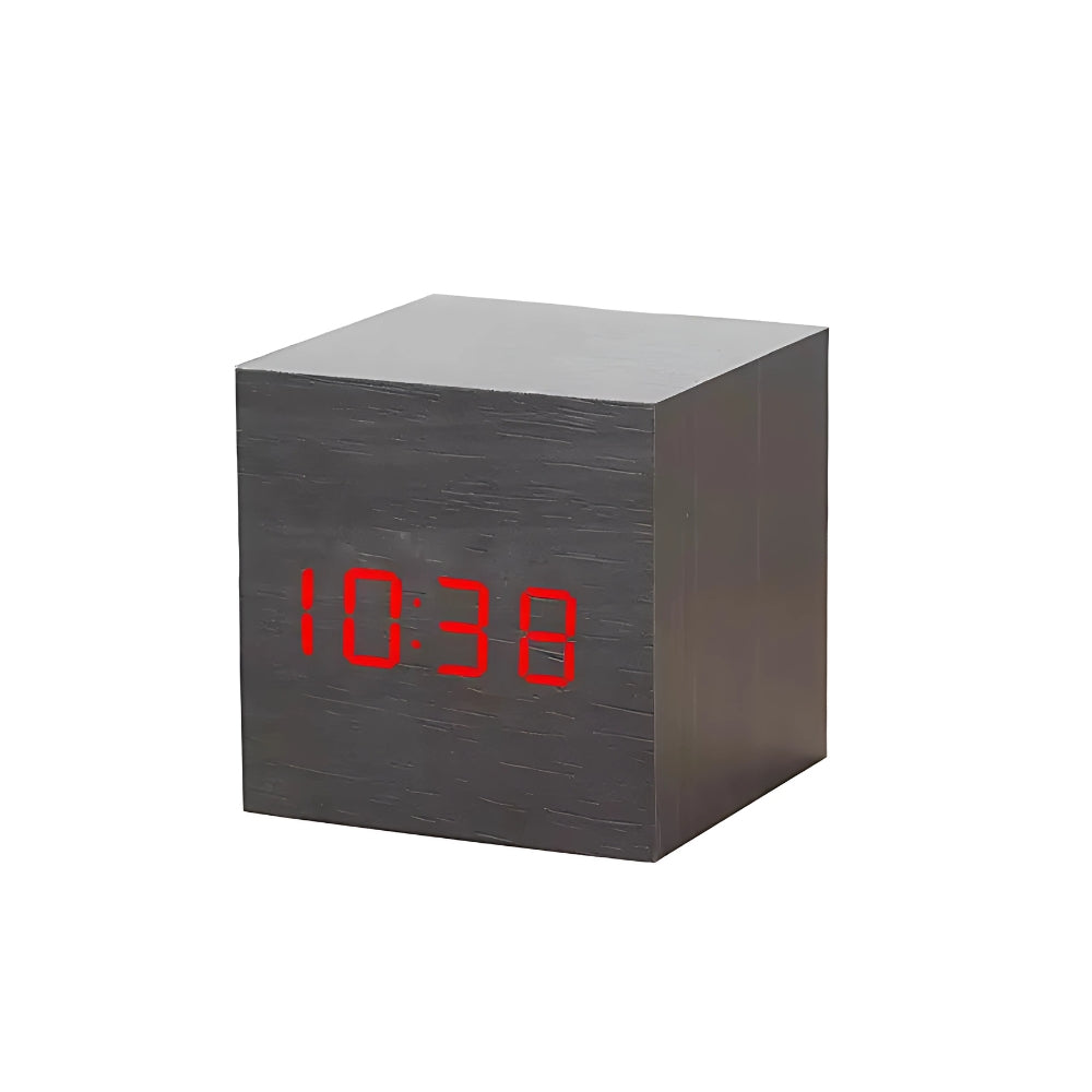 Lunara – Réveil LED Cube Minimaliste et Chaleureux