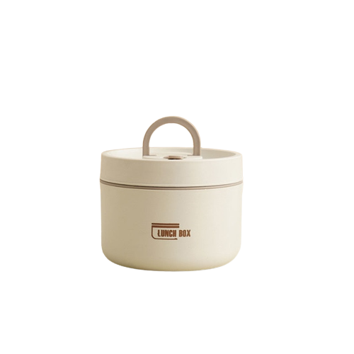 Lunch Box Isotherme Empilable en Acier Inoxydable avec Compartiments Séparés et Poignée de Transport pour Repas Chauds