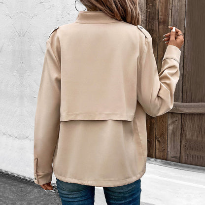 Veste Femme Col Montant Uni - Aurelles