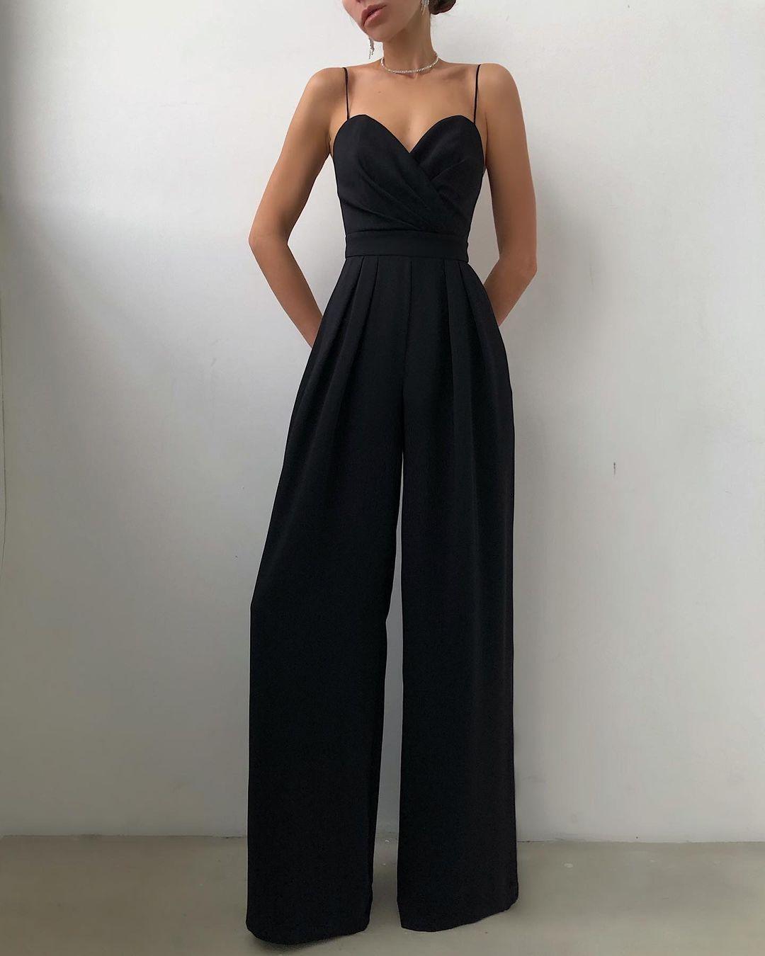 Combinaison Femme à Bretelles Spaghetti Taille Haute - Aurelles